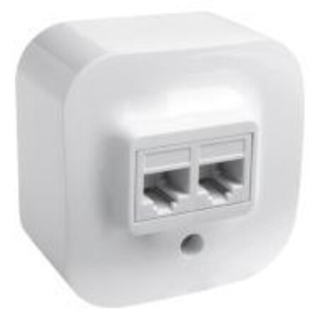 Розетка Компьютерная двойная 2 x RJ 45 - категория 5e - UTP. Цвет Белый. Legrand Quteo (Легранд Кутео). 782228