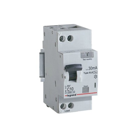 Дифавтомат - Автоматический выключатель дифференциального тока (АВДТ) RX 2P 10А, 30мА, Тип А.С. Legrand (Легранд). 419397