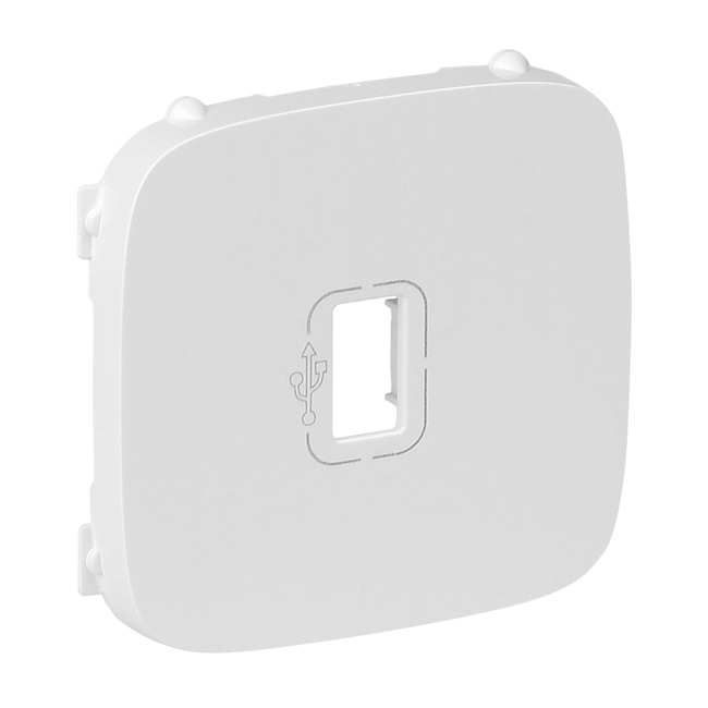 Лицевая панель розетки USB. Цвет Белый. Legrand Valena Allure(Легранд Валена Алюр). 754755