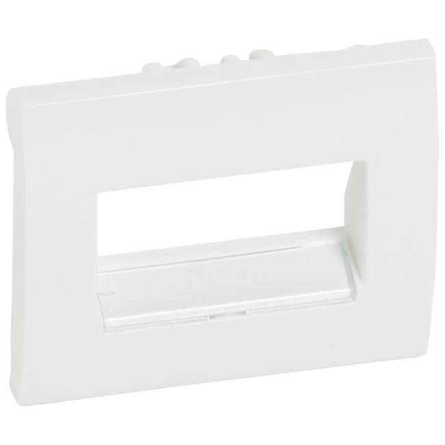 Лицевая панель с держателем этикеток для информационной розетки RJ45 1 или 2 выхода. Цвет Белый. Legrand Galea Life (Легранд Галея Лайф). 777075