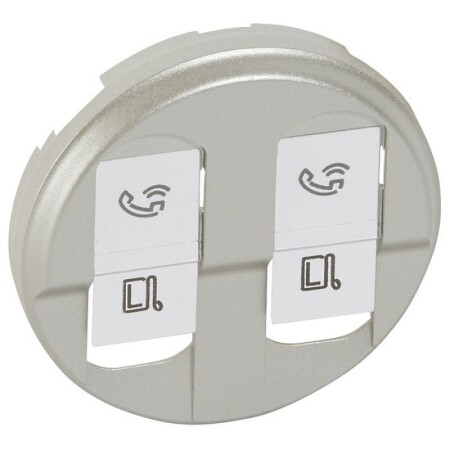 Розетка RJ 45 UTP кат. 6 Двойная Компьютерная . Цвет Белый. Legrand Celiane (Легранд Селиан). 067344+067344+068252+080251