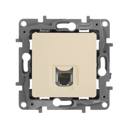 Телефонная розетка RJ 11. Цвет Слоновая кость. Legrand Etika (Легранд Этика). 672340
