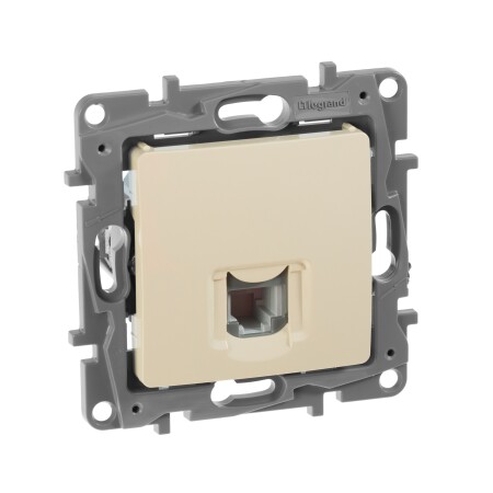 Телефонная розетка RJ 11. Цвет Слоновая кость. Legrand Etika (Легранд Этика). 672340