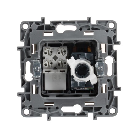 Двойная розетка RJ 11 + RJ45 Кат. 5е UTP. Цвет Слоновая кость. Legrand Etika (Легранд Этика). 672352