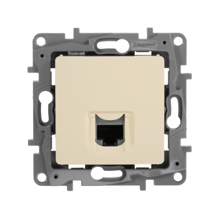 Компьютерная розетка RJ45 Кат. 5е UTP. Цвет Слоновая кость. Legrand Etika (Легранд Этика). 672341