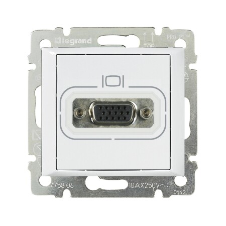 Розетка HD 15 для видеоустройств. Цвет Белый. Legrand Valena Classic (Легранд Валена Классик). 774183