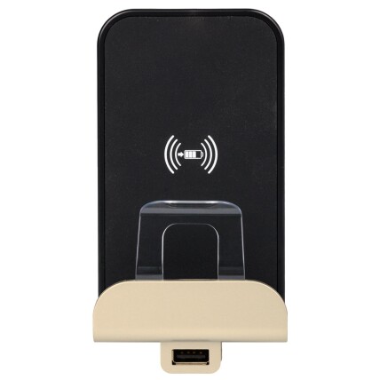 Беспроводное зарядное устройство с USB разъёмом - Qi 1А /A 5В 2,4А. Цвет Слоновая кость. Legrand Etika (Легранд Этика). 672337