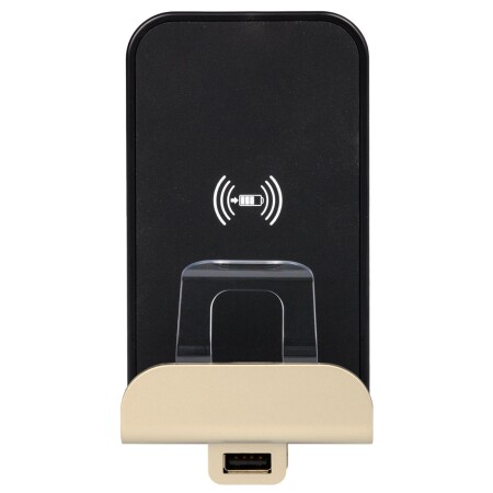 Беспроводное зарядное устройство с USB разъёмом - Qi 1А /A 5В 2,4А. Цвет Слоновая кость. Legrand Etika (Легранд Этика). 672337