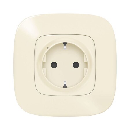 Умная розетка 2К+З 16А 230В со шторками. Цвет Слоновая кость. Valena Allure NETATMO. 752694