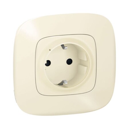 Умная розетка 2К+З 16А 230В со шторками. Цвет Слоновая кость. Valena Allure NETATMO. 752694